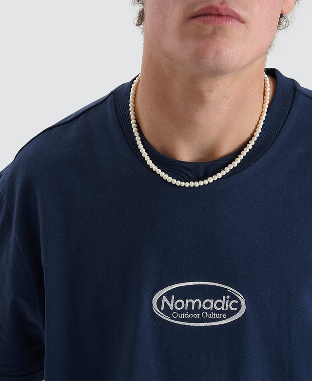 model wears Capri Relaxed Tee Pageant Blue T-Shirts Blue - image 2