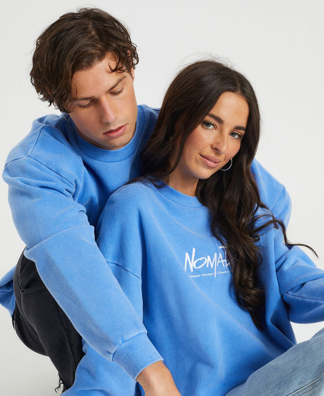 model wears Carrington Relaxed Jumper Pigment Ultramarine Blue Jumpers Blue - image 1