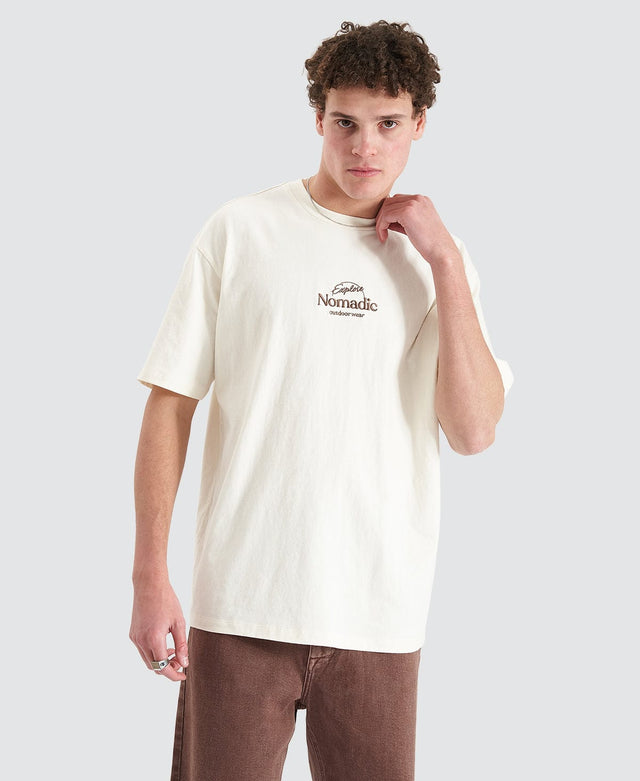 model wears Coastline Heavy Box Fit Tee Natural White T-Shirts White - image 1
