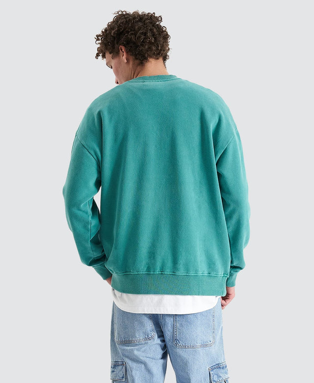 model wears Dunes Relaxed Sweater Pigment Deep Jungle Jumpers Green - image 4