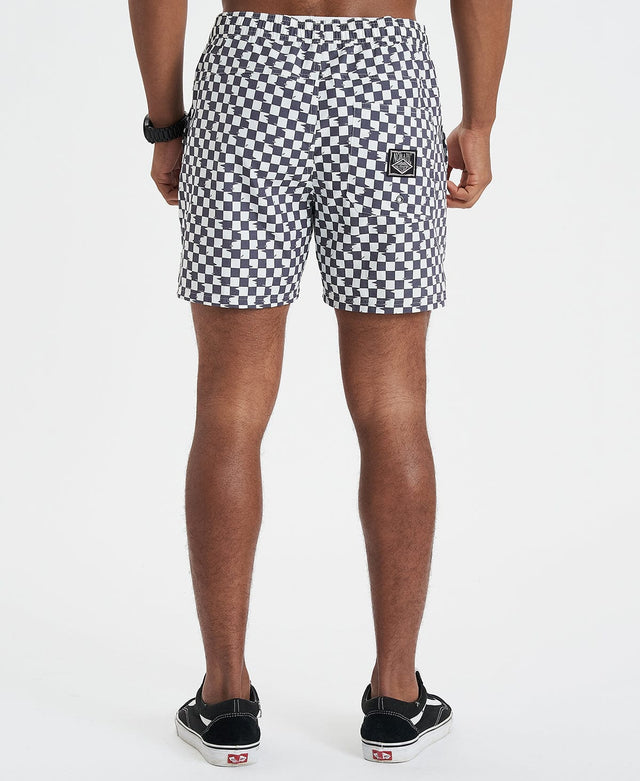 Nomadic Esplanade Beach Short - Asphalt Check Multi Colour