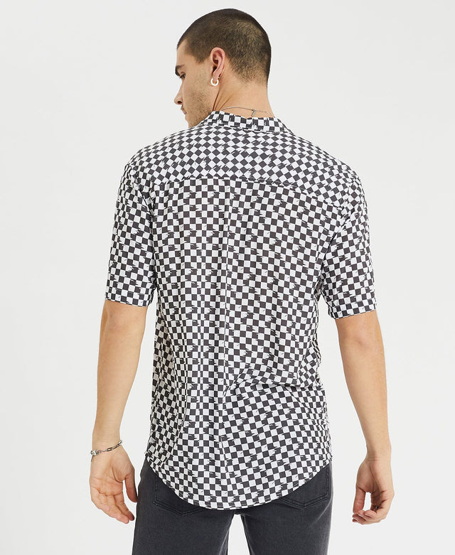 Nomadic Esplanade Relaxed Casual Shirt - Asphalt Check Multi Colour