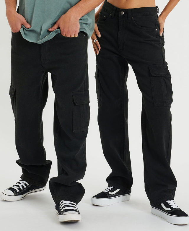 model wears Grayson Cargo Jeans Vintage Black Pants Black - image 1
