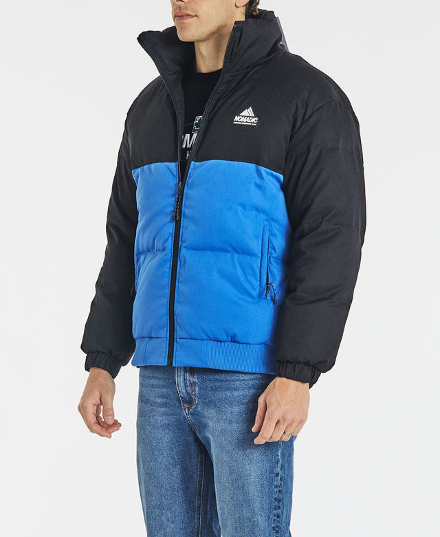 model wears Holstein Puffer Jacket Black/Blue Jackets Blue - image 4