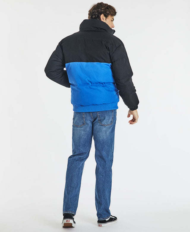 model wears Holstein Puffer Jacket Black/Blue Jackets Blue - image 7