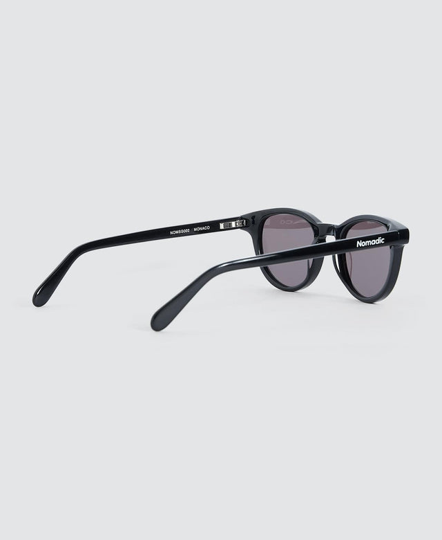 model wears Monaco Sunglasses Black Sunglasses Black - image 2