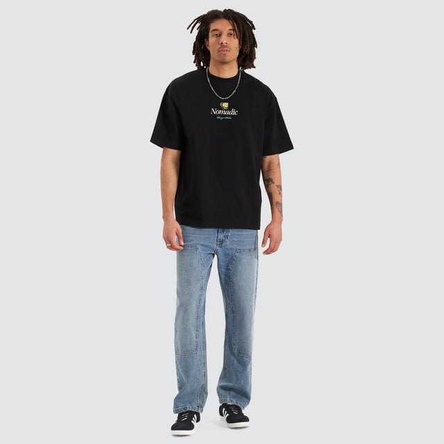 model wears Bloom Street Tee Anthracite Black T-Shirts Black - image 3