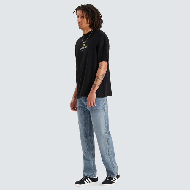 model wears Bloom Street Tee Anthracite Black T-Shirts Black - image 6