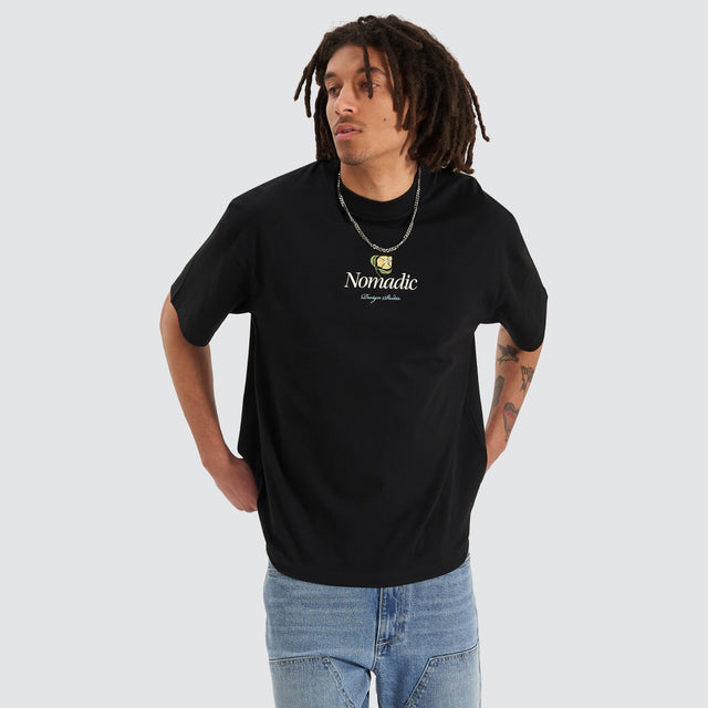 model wears Bloom Street Tee Anthracite Black T-Shirts Black - image 1