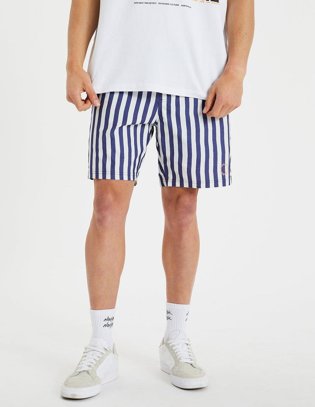 model wears Celtic Beach Short Cobalt Stripe Shorts Blue - image 1