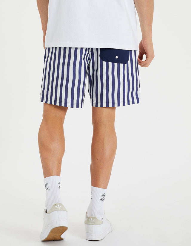 model wears Celtic Beach Short Cobalt Stripe Shorts Blue - image 6