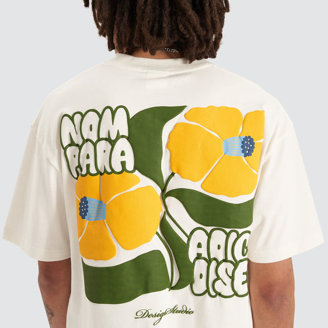 model wears Daffodil Street Tee Natural White T-Shirts White - image 3
