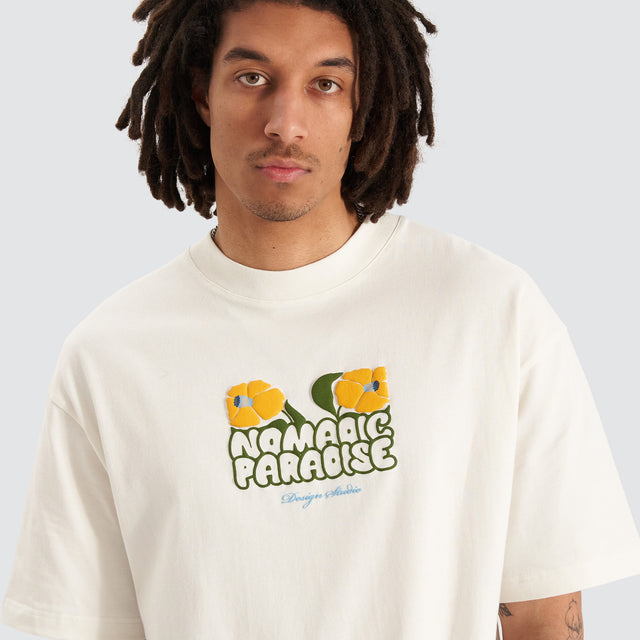 model wears Daffodil Street Tee Natural White T-Shirts White - image 2