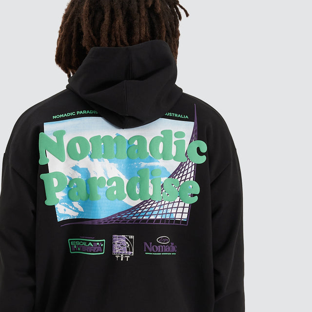 model wears Everest Oversized Hoodie Jet Black Hoodies Black - image 6
