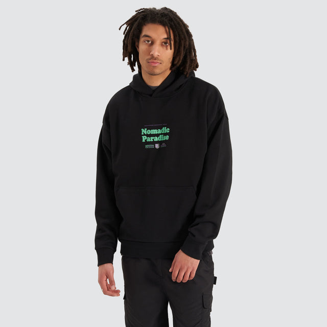 model wears Everest Oversized Hoodie Jet Black Hoodies Black - image 1