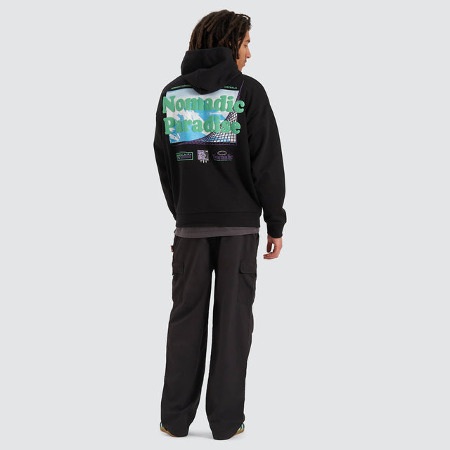 model wears Everest Oversized Hoodie Jet Black Hoodies Black - image 5