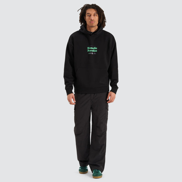 model wears Everest Oversized Hoodie Jet Black Hoodies Black - image 4