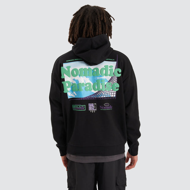 model wears Everest Oversized Hoodie Jet Black Hoodies Black - image 2