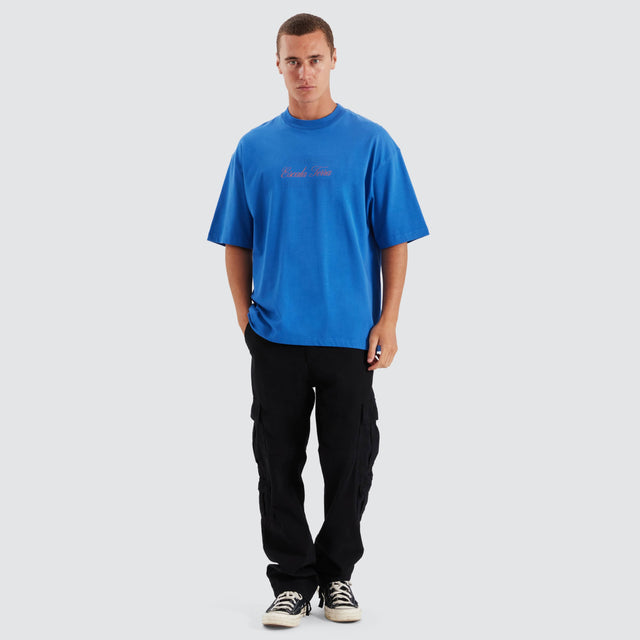 model wears Rescue Street Tee Greece Blue T-Shirts Blue - image 4