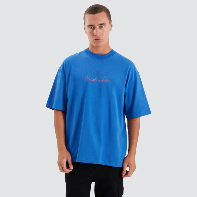 model wears Rescue Street Tee Greece Blue T-Shirts Blue - image 2