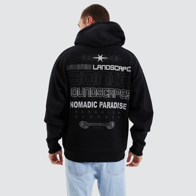 model wears Studios Oversized Hoodie Anthracite Black Hoodies Black - image 1