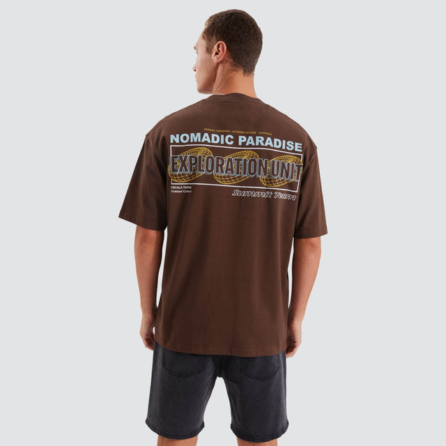 model wears Summit Street Tee Chocolate Brown T-Shirts Brown - image 1