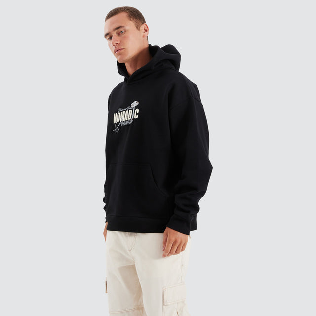 model wears Toadstool Oversized Hoodie Jet Black Hoodies Black - image 3