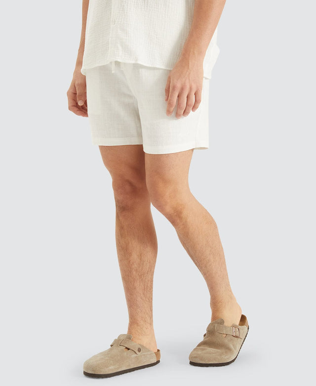 Nomadic Seaside Linen Shorts White