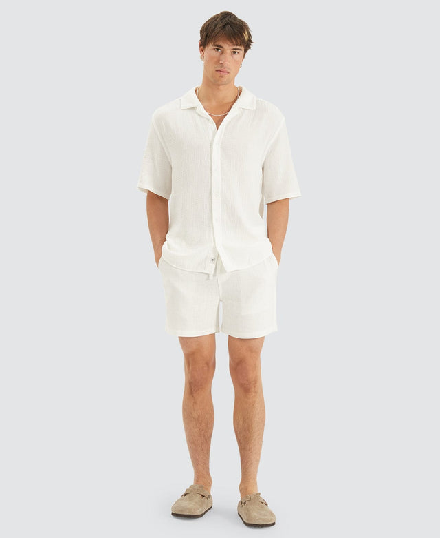 Nomadic Seaside Linen Shorts White