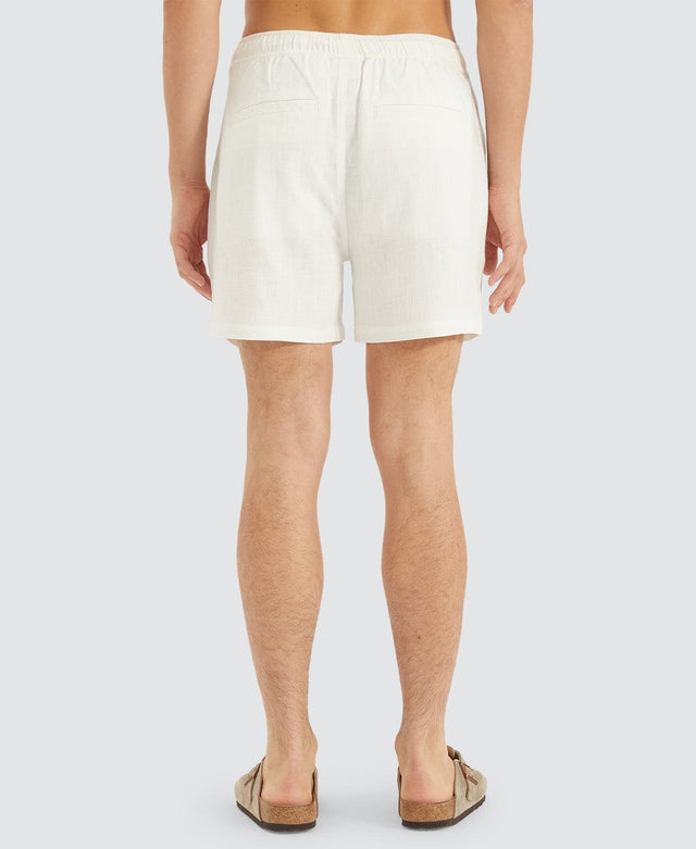 Nomadic Seaside Linen Shorts White