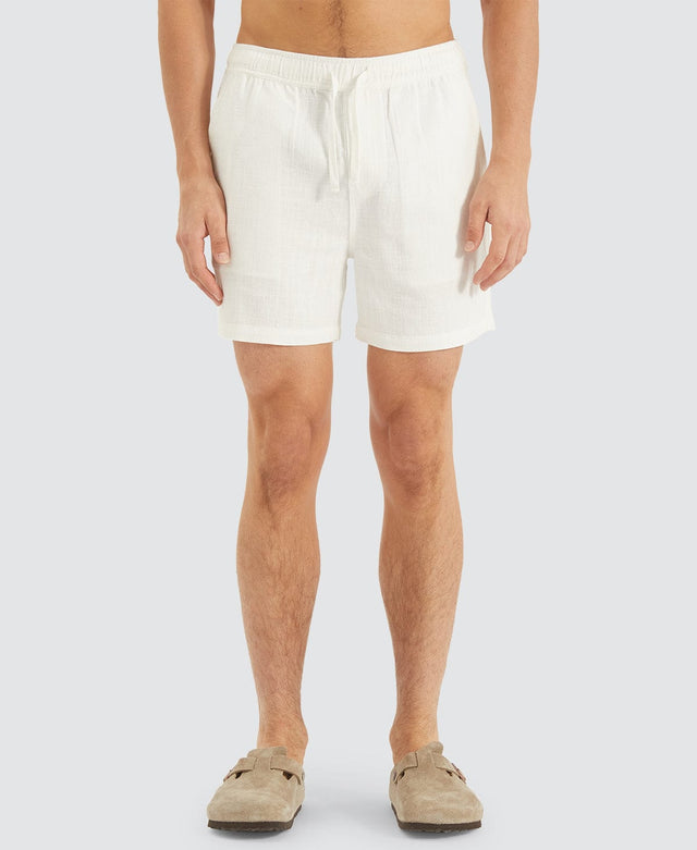 Nomadic Seaside Linen Shorts White