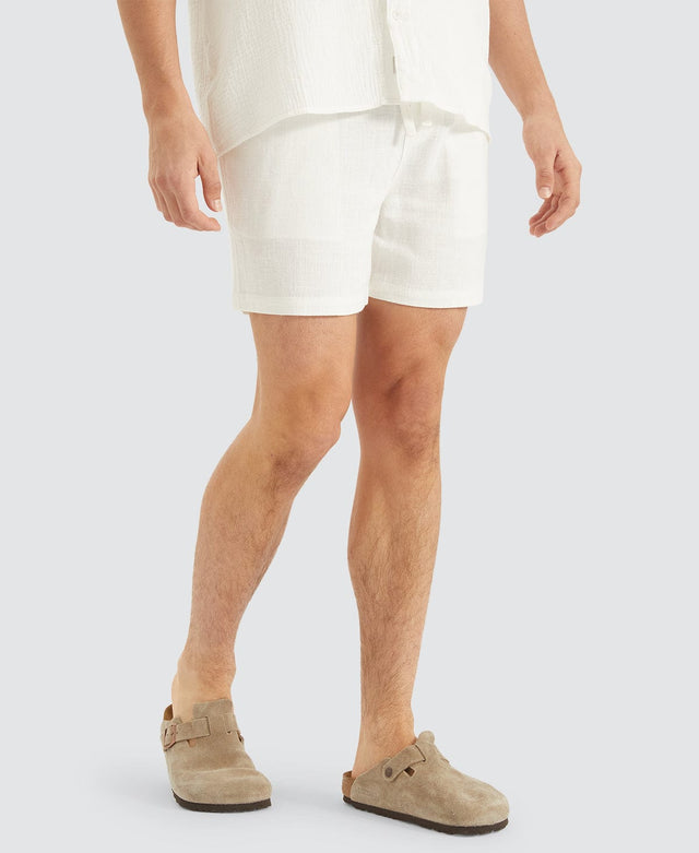 Nomadic Seaside Linen Shorts White