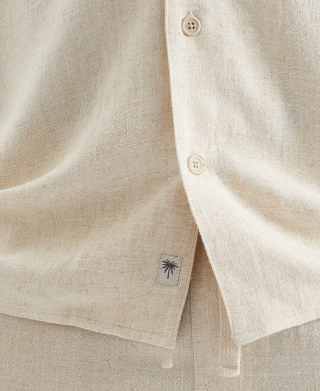 Nomadic Stoked Cropped Resort Shirt Oatmeal