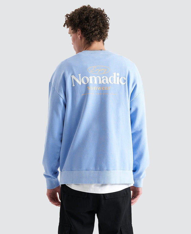 Nomadic Valley Relaxed Sweater - Pigment Vista Blue BLUE