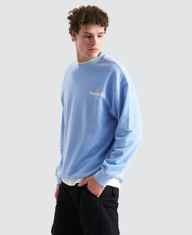 Nomadic Valley Relaxed Sweater - Pigment Vista Blue BLUE