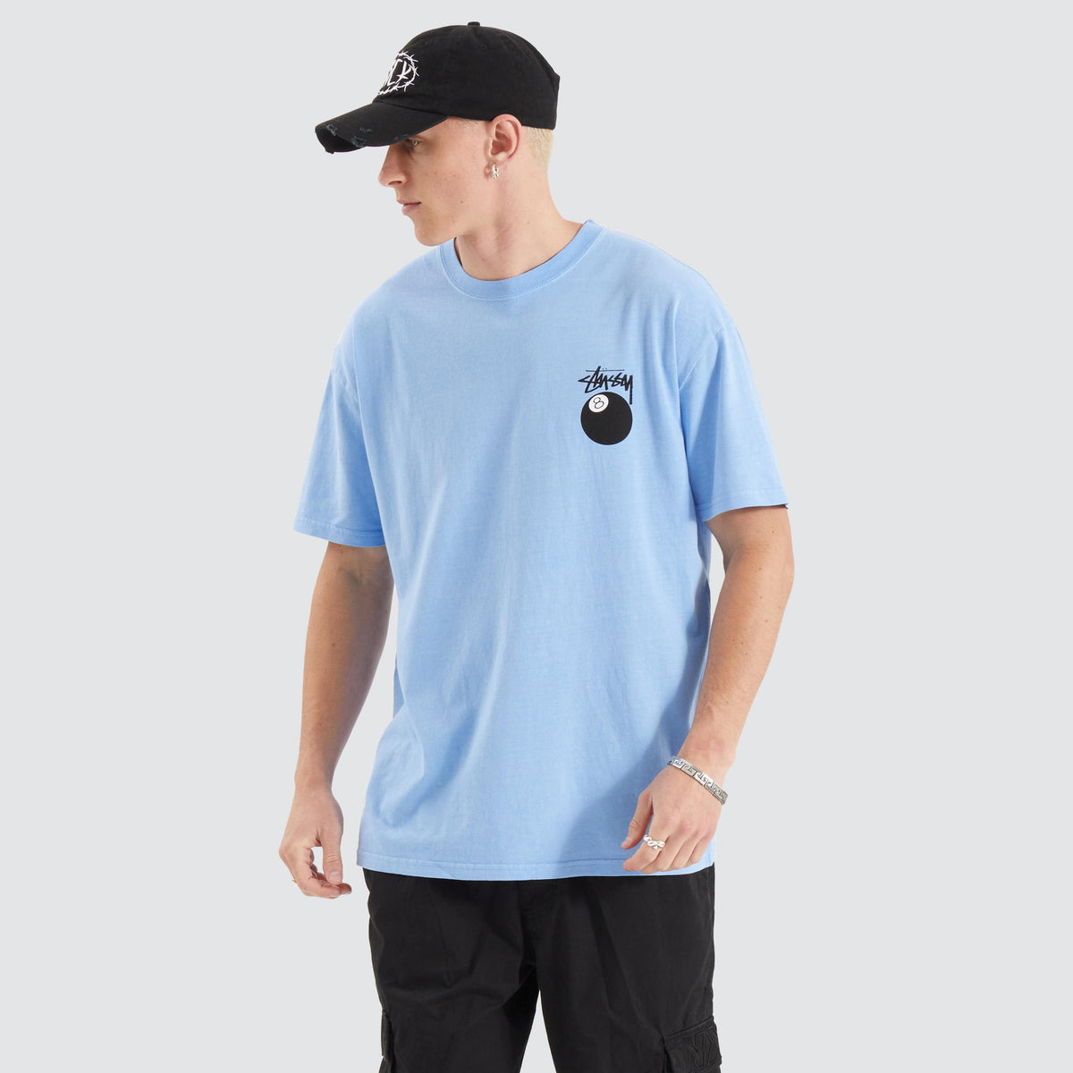 Stussy 8 Ball LCB Short Sleeve Tee in Pigment Blue | Neverland 