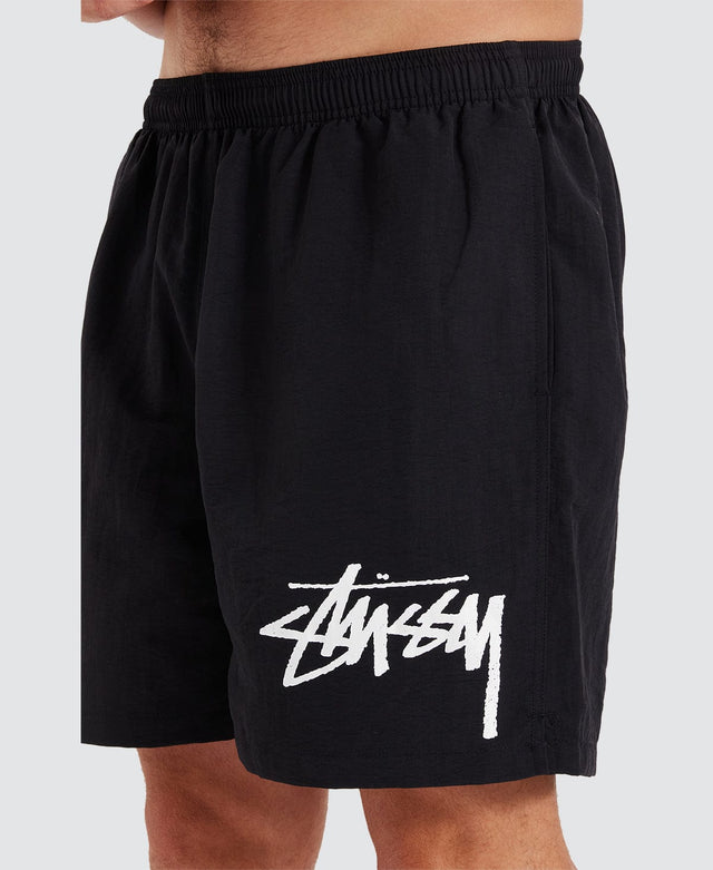 model wears Big Stock Water Shorts Black Shorts Black - image 4