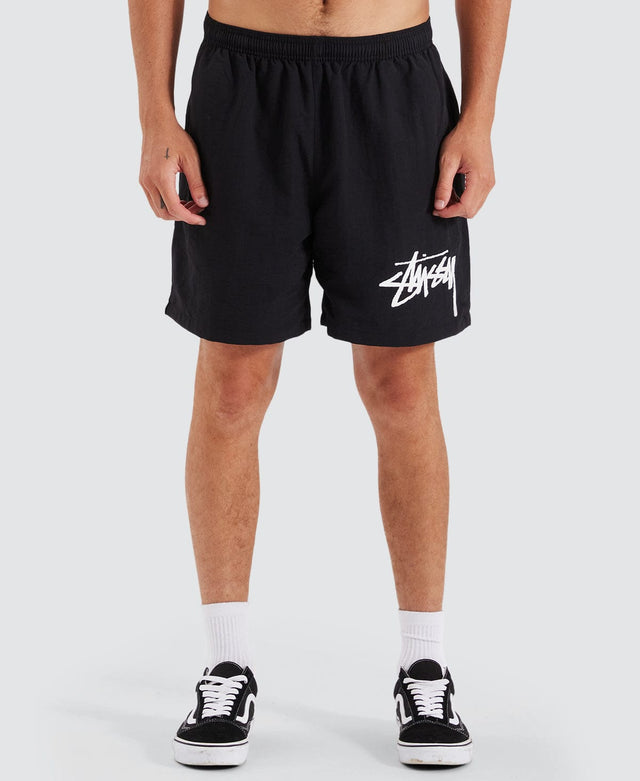 model wears Big Stock Water Shorts Black Shorts Black - image 1