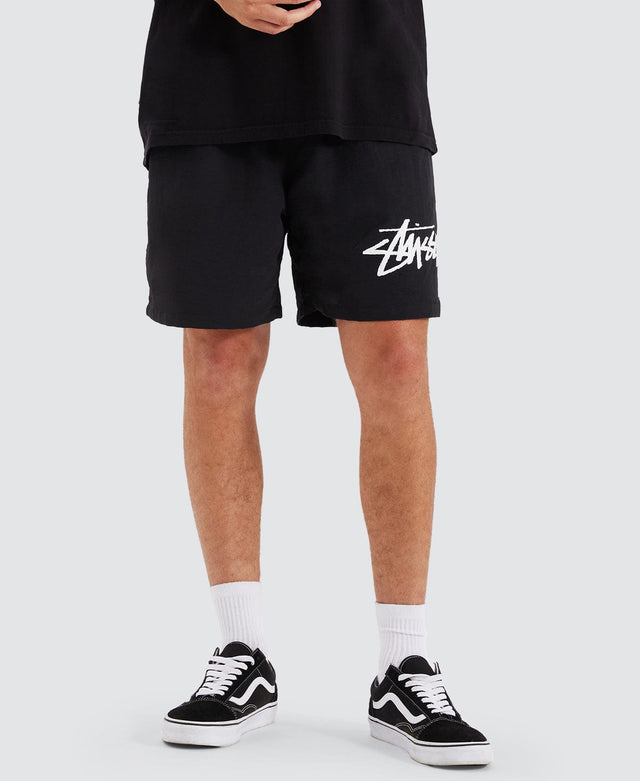 model wears Big Stock Water Shorts Black Shorts Black - image 5