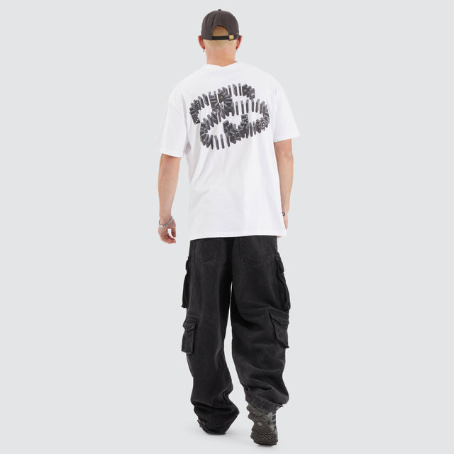 model wears Dominoes Short Sleeve Tee White T-Shirts White - image 5