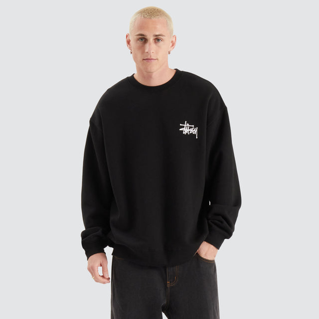 Stussy Graffiti LCB Fleece Crew Black