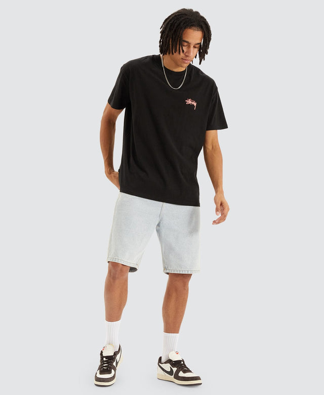 Stussy IST LION 50-50 PIGMENT SS TEE - Black BLACK