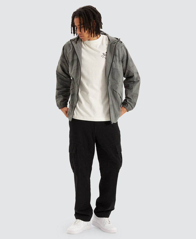 model wears Wave Dye Jacket Grey Outerwear Grey - image 4
