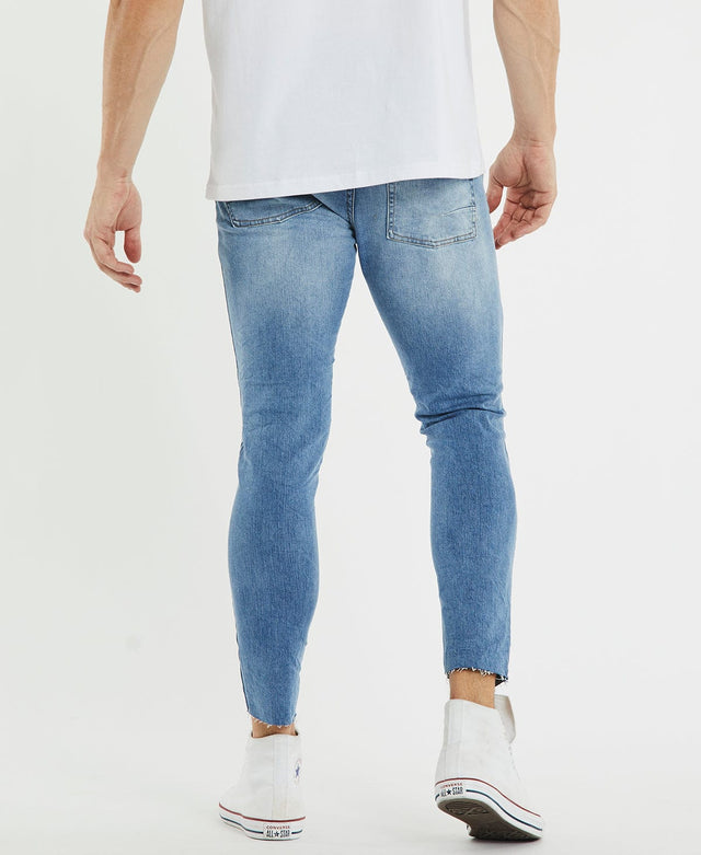 Sushi Radio Hacksaw Cropped Skinny Jeans Sunset Blue