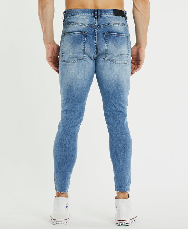 Sushi Radio Hacksaw Cropped Skinny Jeans Sunset Blue