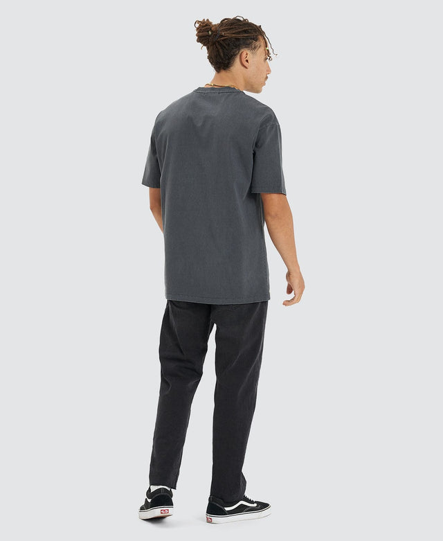 Sushi Radio Society Box Fit Tee - Pigment Asphalt GREY