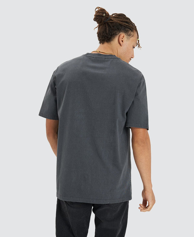 Sushi Radio Society Box Fit Tee - Pigment Asphalt GREY