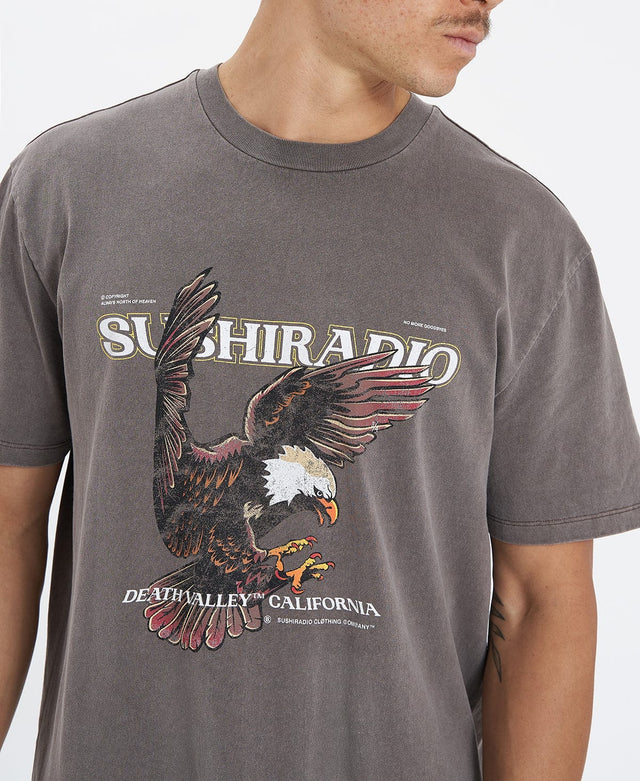 Sushi Radio Woodlands Relaxed Tee - Pigment Iron GREY