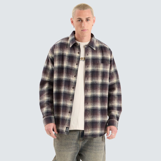 Thrills Barrio Long Sleeve Shirt Purple