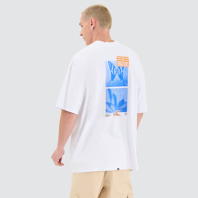 model wears Earthdrone Box Fit Oversized Tee White T-Shirts White - image 1